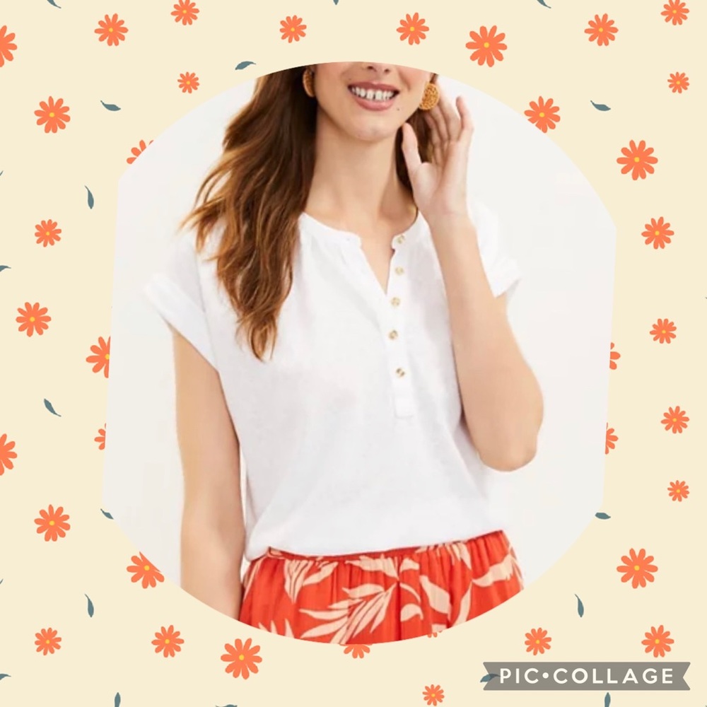 LOFT WOMEN HENLEY TUNIC TEE